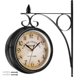 Tectake 402772 zegar ścienny w stylu vintage - czarny