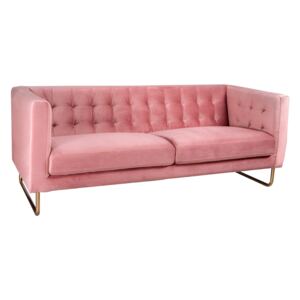 Sofa 3 osobowa aksamitna Meno różowa