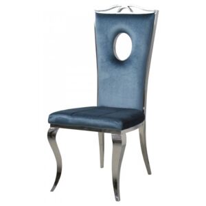 Krzesło glamour Luxury Blue - nowoczesne krzesło tapicerowane