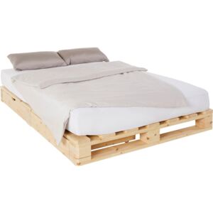 Oryginalne łóżko z palet z dwiema szufladami 140x200 cm