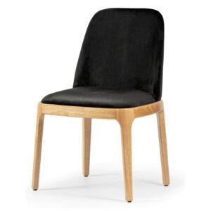 Krzesło Miko na drewnianych nogach dębowych czarne