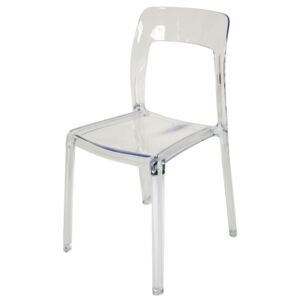 Krzesło Designerskie AIR transparentne bezbarwne kolor: bezbarwny (transparentny), Materiał: poliwęglan