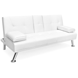 Sofa rozkładana Magnum Bis biała ekoskóra