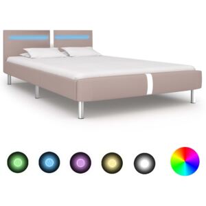 Rama łóżka PERVOI LED, beżowa, 120x200 cm