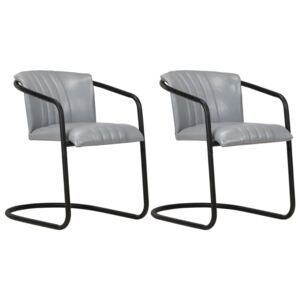 Krzesła stołowe VIDAXL, szare, 2 szt., 54x58x76 cm