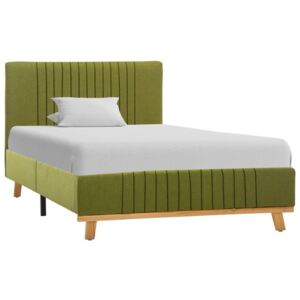 Rama łóżka VidaXL, zielona, tapicerowana tkaniną, 100x200 cm