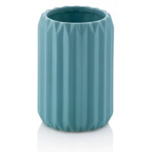 Ceramiczny kubek łazienkowy 7,5x10,5cm Kela Origami turkusowy