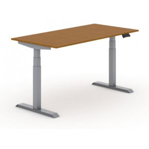 Stół z regulacją wysokości, elektryczny, 1600 x 800 mm, czereśnia