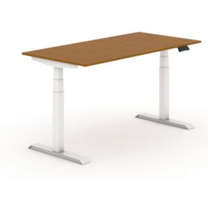 Stół z regulacją wysokości, elektryczny, 1600 x 800 mm, czereśnia