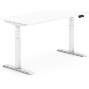 Stół z regulacją wysokości, elektryczny, 1400 x 800 mm, biały