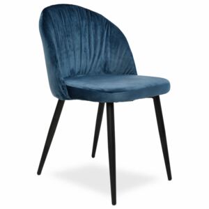 Tapicerowane krzesło MARCO niebieski aksamit
