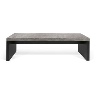 Czarno-szara ławka z dekorem betonu TemaHome Detroit, 140x43 cm