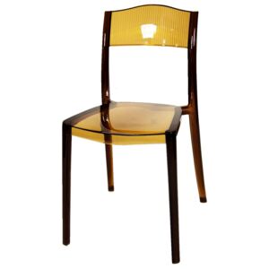 Krzesło Designerskie MIU transparentne brązowe kolor: brązowy transparentny, Materiał: poliwęglan
