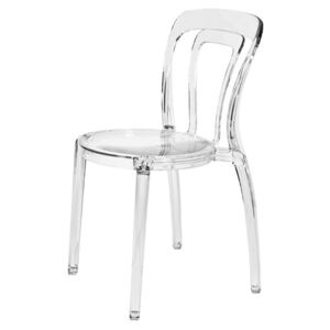 Krzesło Designerskie IRIS transparentne bezbarwne kolor: bezbarwny (transparentny), Materiał: poliwęglan