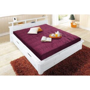 Łóżko w rustykalnym stylu, z litego drewna 140x200 cm, białe
