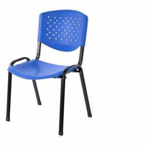 Plastikowe wieżowych krzesła biurowe - niebieski