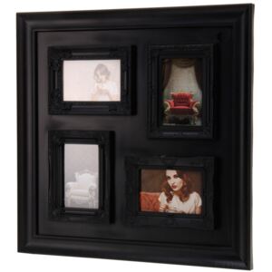 Ramka Glamour na 4 zdjęcia, czarna, 53x53 cm