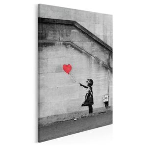 Banksy - Dziewczynka - nowoczesny obraz na płótnie - 50x70 cm