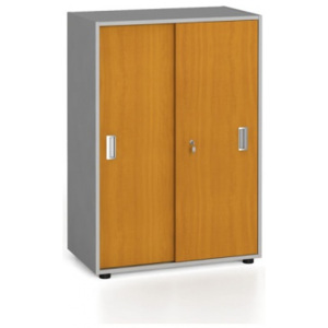 Szafa biurowa przesuwne drzwi, 1087 x 800 x 420 mm, czereśnia