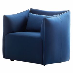 Fotel tapiverowany Kubik, szer.82 x gł.76 x wys.78 cm - niebieski
