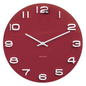 Czerwony zegar Karlsson Time Vintage