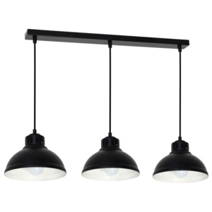 Lampa wisząca Sven 3 x 60 W E27 czarny mat