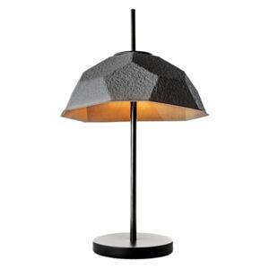 Czarna lampa stołowa z papierowym kloszem z recyklingu Design Twist Mosen