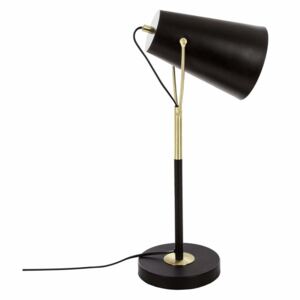 Lampka stołowa czarna, dodatkowe źródło światła idealne na komodę lub stolik nocny