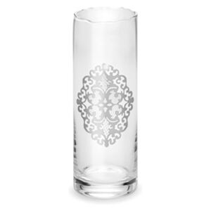 Szklany wazon dekoracyjny posrebrzany - 30 cm wysokości