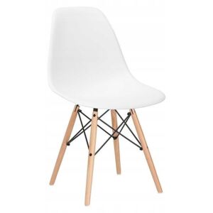 Krzesło Milano design SPRINGOS, biały, 82x46x50 cm