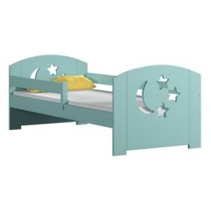 Łóżko drewniane MOLI 160x70 cm, kolor miętowy