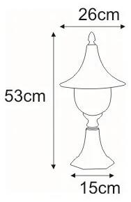 Czarna niska lampa ogrodowa klasyczna - S315-Namza