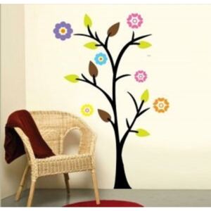 Naklejka dekoracyjna na ścianę, Wiosenne drzewo, 100x180 cm