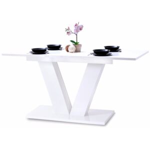 SELSEY Stół rozkładany Vendig 138-183x90 cm biały połysk do jadalni