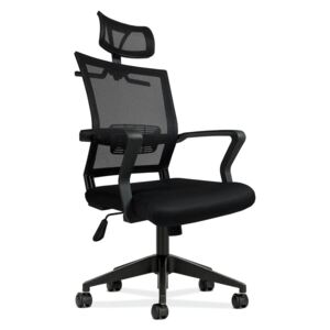 Fotel biurowy HUZARO MarkAdler Manager 2.5, czarny, 115-133x60x53 cm