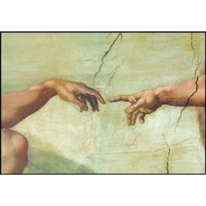 Reprodukcja The Creation of Adam Part, Michelangelo Buonarroti, (50 x 35 cm)