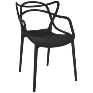 Krzesło ażurowe LILLE czarne
