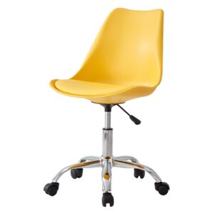 SELSEY Fotel biurowy Djum II żółty