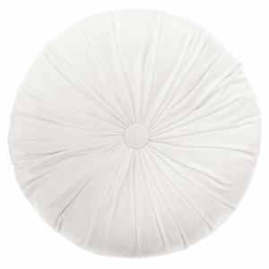 Poduszka dekoracyjna DOLCE, Ø 40 cm, kolor biały