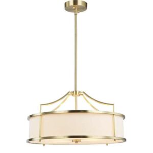 Lampa sufitowa 4 punktowa Stanza old gold M złota z kremowym abażurem - Orlicki Design
