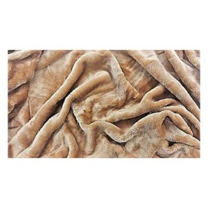 Kocyk z mikrwłókna - 150 x 200 cm, jasnobrązowy