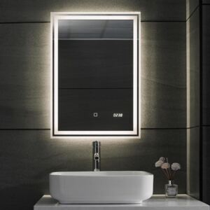 Aquamarin Lustro łazienkowe z oświetleniem LED 18 W, 50x70cm