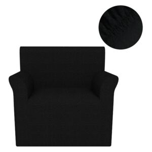 Elastyczny pokrowiec na fotel, pikowany, czarny