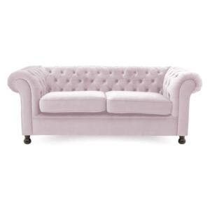 Jasnofioletowa sofa 3-osobowa Vivonita Chesterfield