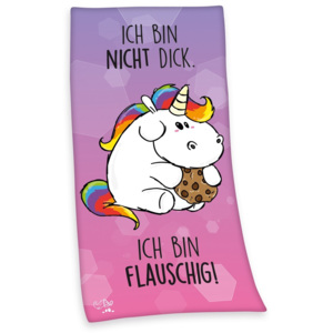 Ręcznik kąpielowy Pummel Einhorn - Ich bin Flauschig!, 75 x 150 cm