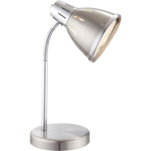 Lampa biurkowa EGO Globo styl nowoczesny nikiel metal srebrny szary 24777|30 dni na zwrot|Darmowa wysyłka od 150 zł|rabaty w koszyku