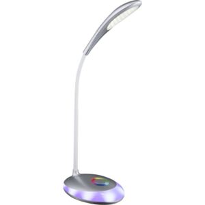 Lampa biurkowa MINEA GLOBO styl nowoczesny plastik srebrny 58265|30 dni na zwrot|Darmowa wysyłka od 150 zł|rabaty w koszyku