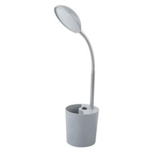 Lampa biurkowa COSMO GLOBO styl nowoczesny plastik szary 58201G