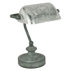 Lampa stołowa ANTIQUE GLOBO styl retro / vintage metal akryl szary srebrny 24917G|30 dni na zwrot|Darmowa wysyłka od 150 zł|rabaty w koszyku