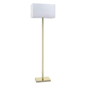Lampa stojąca SAVOY Floor Brass/White Markslojd drewno tkanina biały złoty 106560|30 dni na zwrot|Darmowa wysyłka od 150 zł|rabaty w koszyku